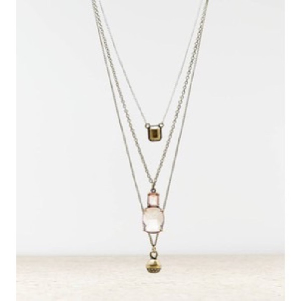 Retro AEO Triple Layer Jewel Necklace